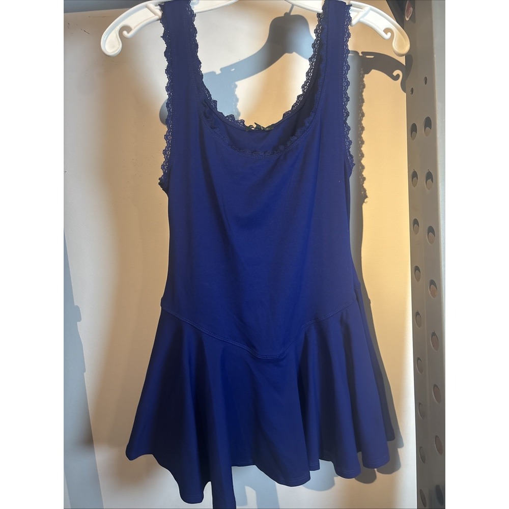 Wild Fable Blue Active Tennis Pickleball Lace Trim Dress w/ Shorts Stretch XS